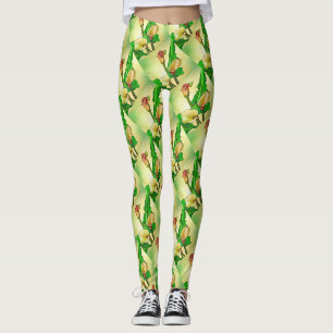 Leggings Calla Se Lie Contre Un Ombre Vert