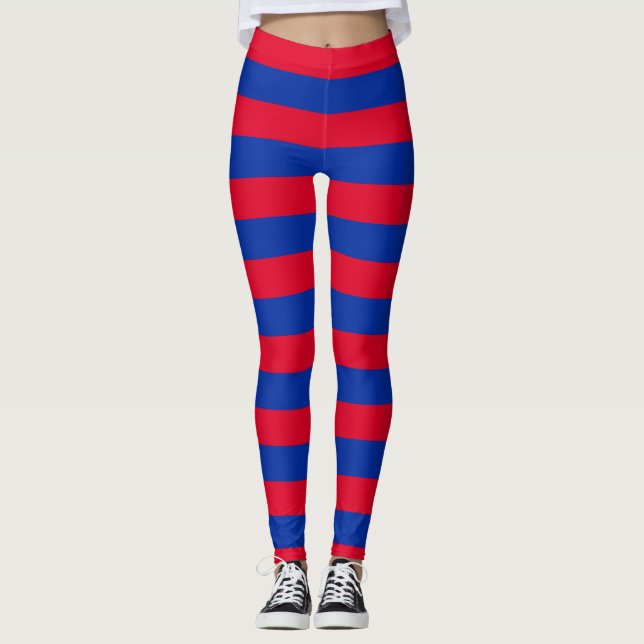 Leggings Cambodge Couleurs du drapeau national horizontales (Devant)