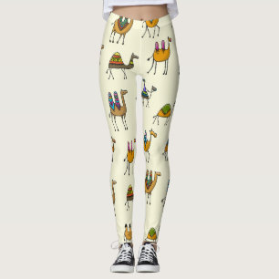 Leggings Camels Caravan Motif décoratif sans couture