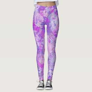 Leggings Camo Abstrait tendance rose violet bleu