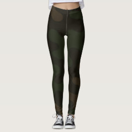 Leggings Camo élégant Noir foncé profond Tons Charbon Moder