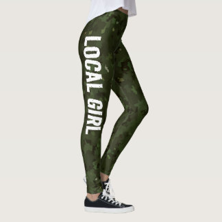 LEGGINGS CAMO GREEN LG FILLE LOCALE
