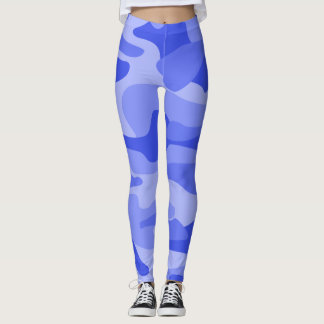 Leggings Camo Monocolore Bleu de Cornflower