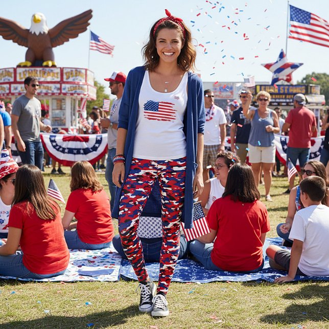 Leggings Camo patriotique (Créateur téléchargé)