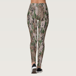 Leggings Camouflage de forêt vert kaki