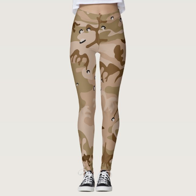 Leggings Camouflage Désert Avec Galets, Militaire, Armée (Devant)
