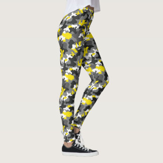 Leggings camouflage jaune