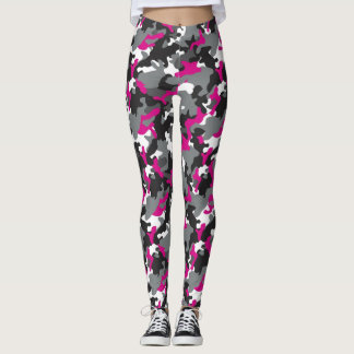 Leggings camouflage magenta
