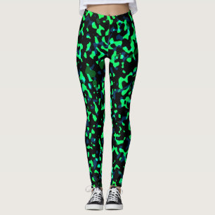 Leggings Camouflage noir bleu vert Cool branché