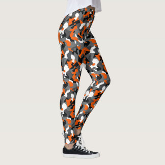 Leggings camouflage orange