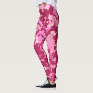 Leggings Camouflage rose de pixel de Camo  