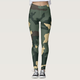 Leggings Camouflage vert