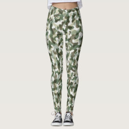 Leggings Camouflage vert motif dans les tons terre