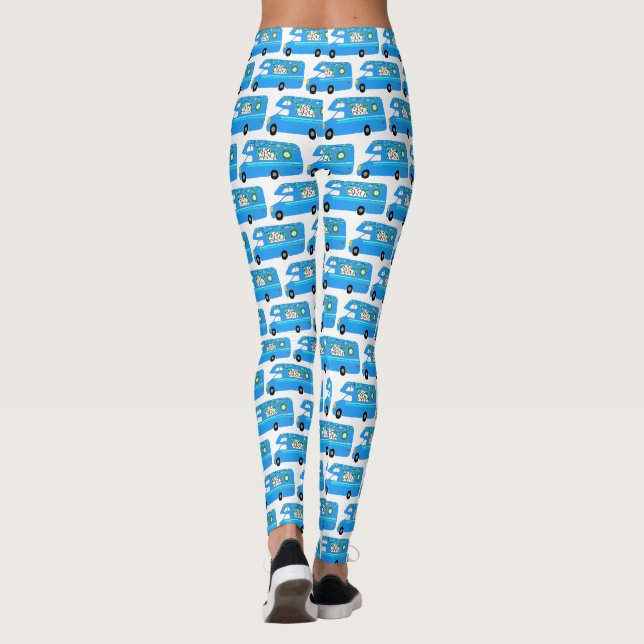 Leggings Camper de Noël mignon Motorhomes Vintage RV Xmas (Dos)