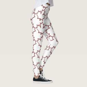 Leggings canadiens de feuille d'érable