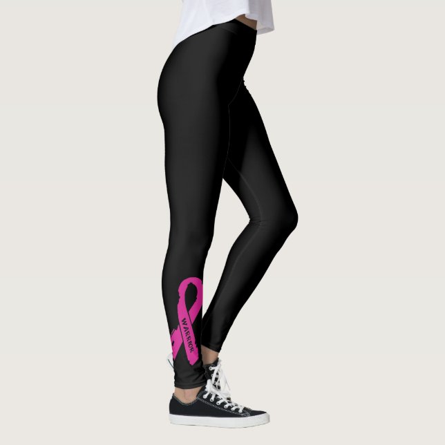 Leggings Cancer du sein de ruban déchiré par guerrier… (Droite)