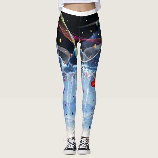 Leggings Candy Lolipop surréaliste (Devant)