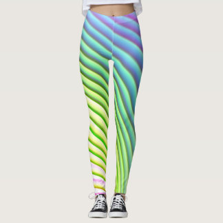 Leggings Candy Stripe Pastel Arc-en-ciel couleur vive