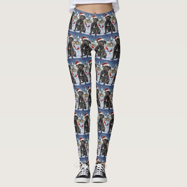 Leggings Cane Corso Winter Wonderland Noël Joie (Devant)
