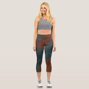 Leggings Capri Abstrait 1 : rouges et bleus