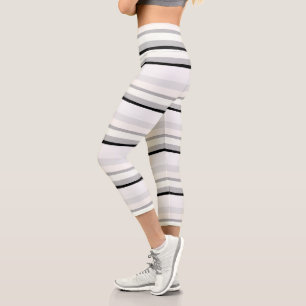 Leggings Capri Abstrait noir, blanc et vert