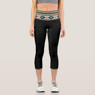 Leggings Capri "AGUA BAND / BLACK" - Capris taille haute