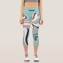 Leggings Capri Ajouter le texte l Agate en marbre adorable l Exer