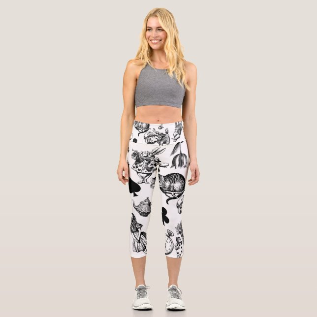 Leggings Capri Alice White Rabbit Wonderland Classic (Recto)