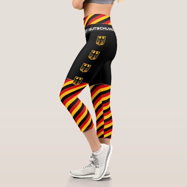 Leggings Capri Allemagne et Allemagne Mode Drapeau, Fitness, Spor (Gauche)