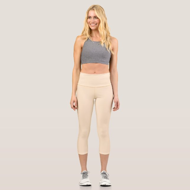 Leggings Capri Amande blanchie (couleur solide) (Recto)