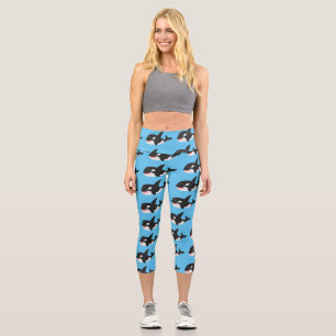 Leggings Capri Amusante baleine orque mignonne dessin animé