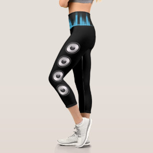 Leggings Capri Amusement cool Musique Conception de haut-parleur