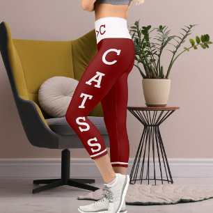 Leggings Capri Animaux de compagnie personnalisés Mamas Chats Cap