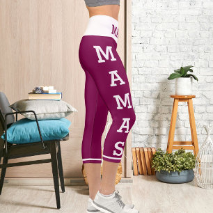 Leggings Capri Animaux de compagnie personnalisés Mamas Chats Cap