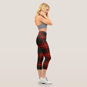 Leggings Capri Antique Menzies Chasse Clan Tartan Scottish Plaid