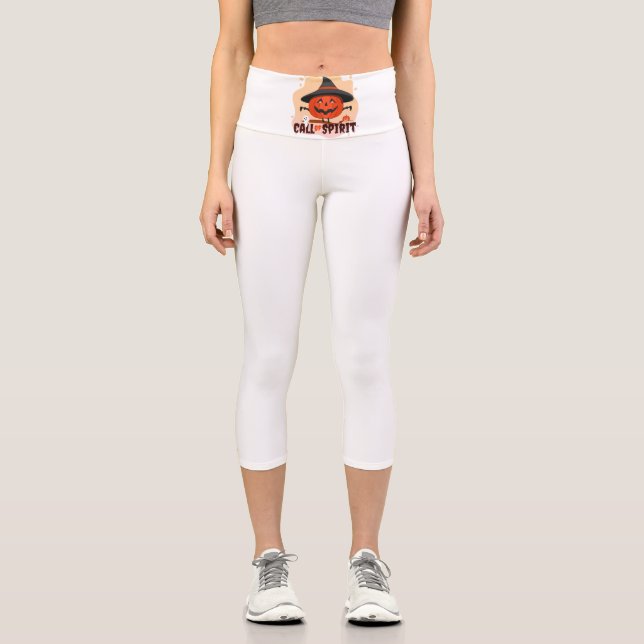 Leggings Capri Appel de l'Esprit d'Halloween (Recto)