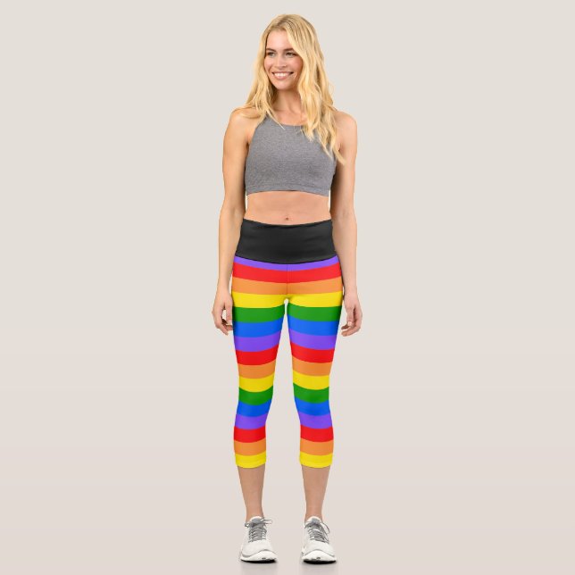 Leggings Capri Arc en ciel coloré (Recto)