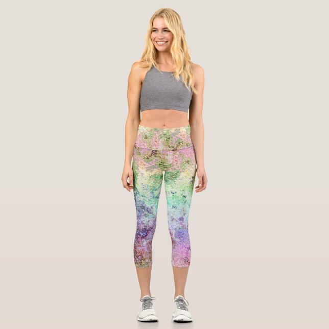 Leggings Capri Arc-en-ciel grungy (Recto)