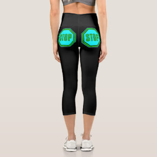 Leggings Capri Arrêter le signe
