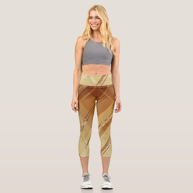Leggings Capri Arrière - plan de bandes diagonales 3 (Recto)