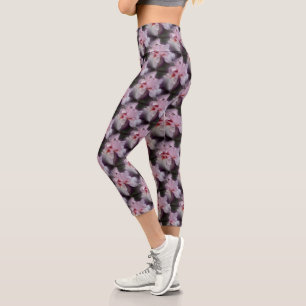 Leggings Capri Art Fleur Iris Rose
