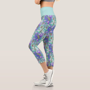 Leggings Capri Art nouveau joseph binet Vigne florale 