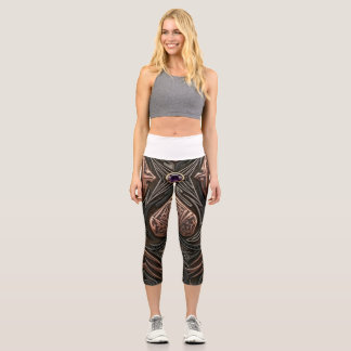 Leggings Capri Art numérique de mandala complexe