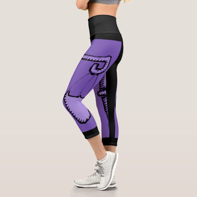 Leggings Capri Astrologie Zodiac Libra Symbole Anniversaire HWCL (Gauche)
