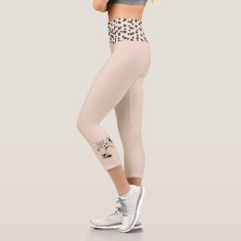 Leggings Capri Athlétisme Félin-AM fascinant à haute taille