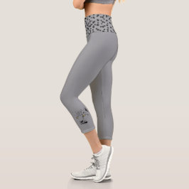 Leggings Capri Athlétisme Félin Fascinant à haute taille