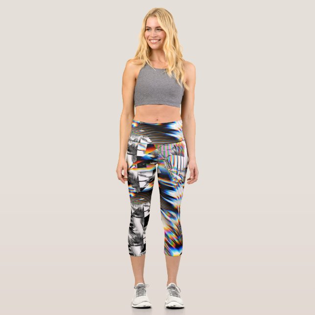 Leggings Capri Attaque arc-en-ciel (Recto)