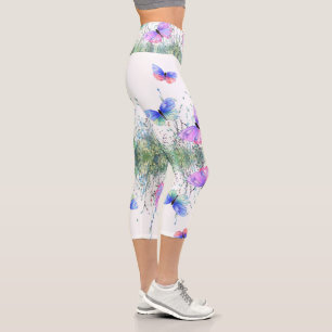 Leggings Capri avec Papillons