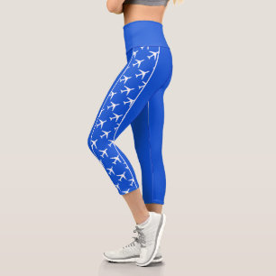 Leggings Capri Avion White Avion Aviation Fly Airways