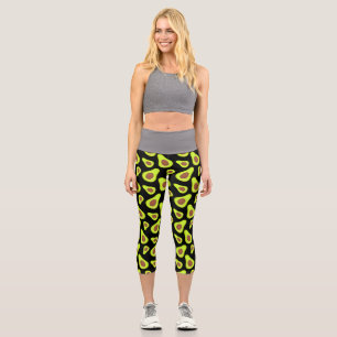 Leggings Capri Avocats verts amateur de légumes végétalien nourri